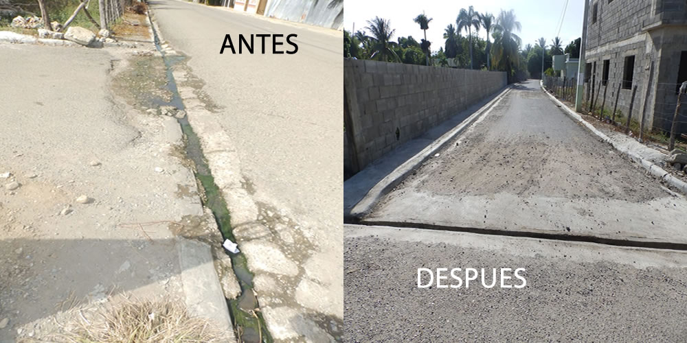 Entrega de aceras, contenes y badenes en el sector Quirino Acosta-Las Flores